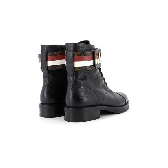 Louis Vuitton Women's Wonderland Flat Ranger Boots Monogram Canvas and Leather - Picture 3 of 6